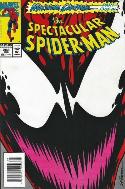 The Spectacular Spider-Man 1976 #203 Newsstand ed. - back issue - $2.00