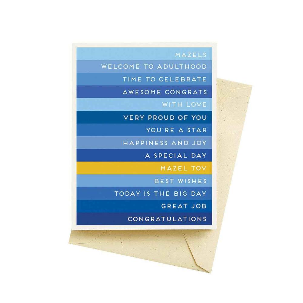 Mazel Tov Stripes Cards