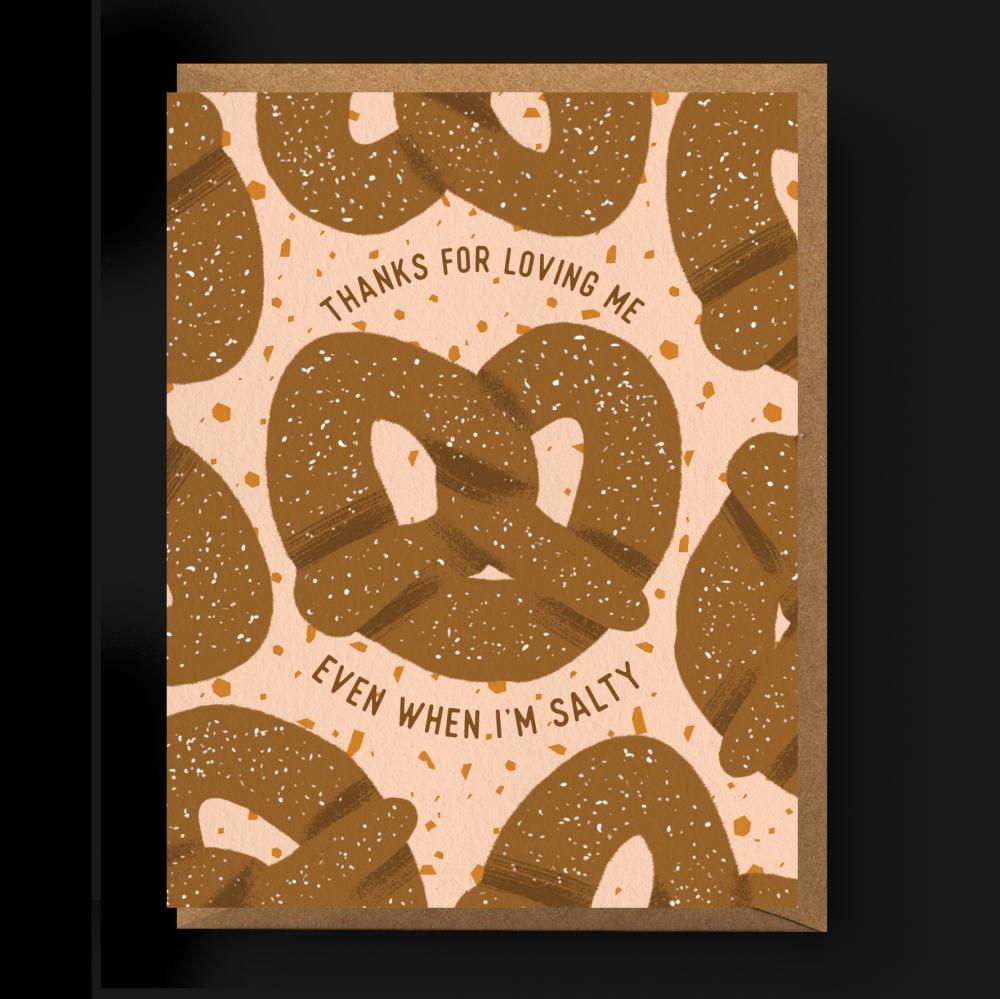 Salty Love Pretzel Card