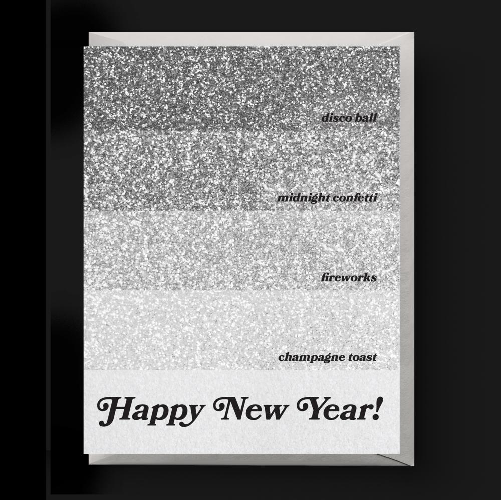 Paint Chip Happy New Year Card