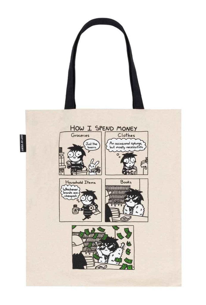 Sarah Scribbles: How I Spend Money Tote Bag
