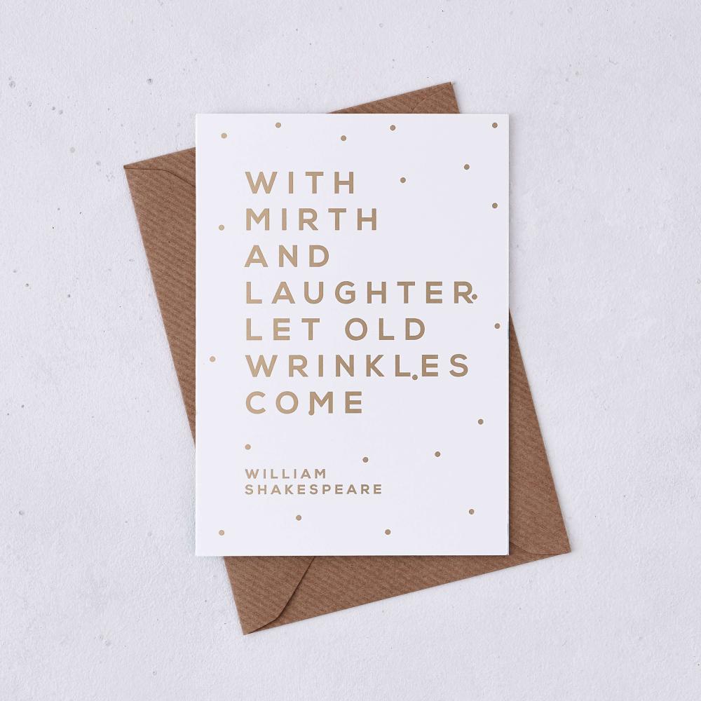 With Mirth and Laughter Greeting Card