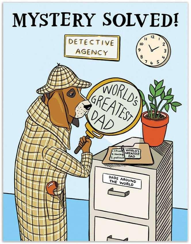 Mystery Solved Dad Card