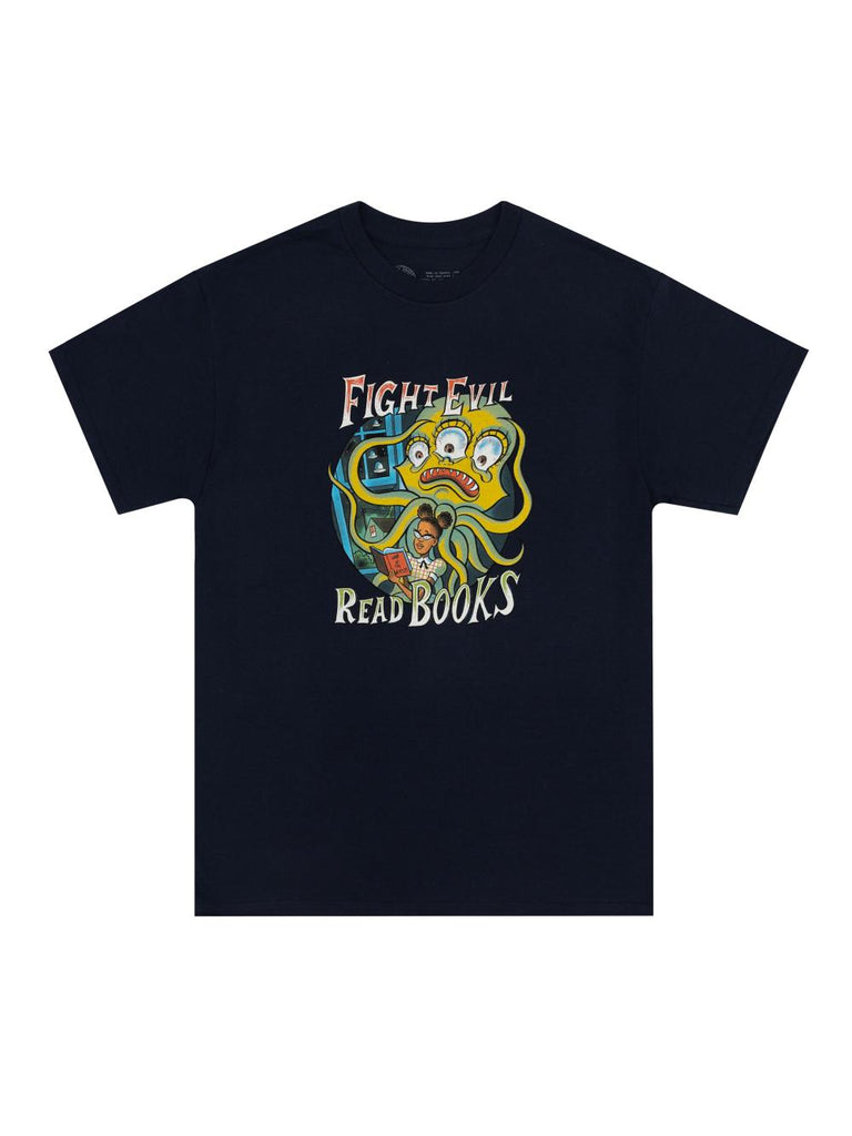 FIGHT EVIL READ BOOKS 2024 UNISEX T-SHIRT SMALL