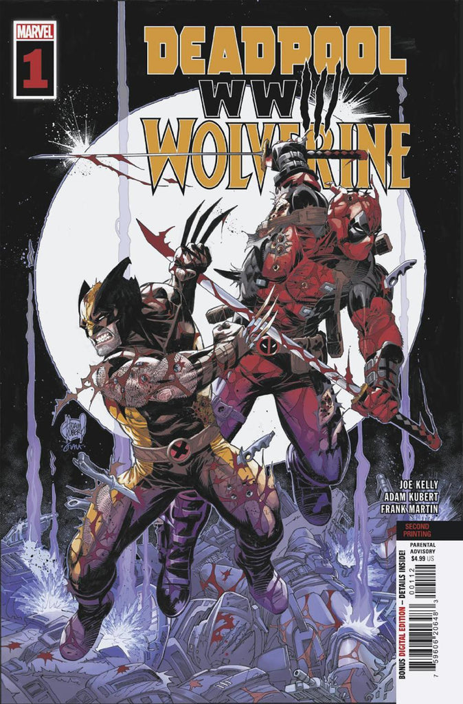 DEADPOOL AND WOLVERINE WWIII #1 ADAM KUBERT 2ND PRINTING VAR CVR A