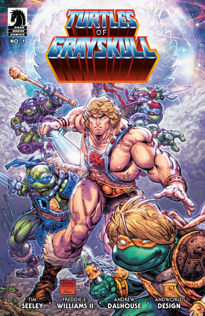 MASTERS OF THE UNIVERSE TEENAGE MUTANT NINJA TURTLES TURTLES OF GRAYSKULL #1 CVR A FREDDIE WILLIAMS II