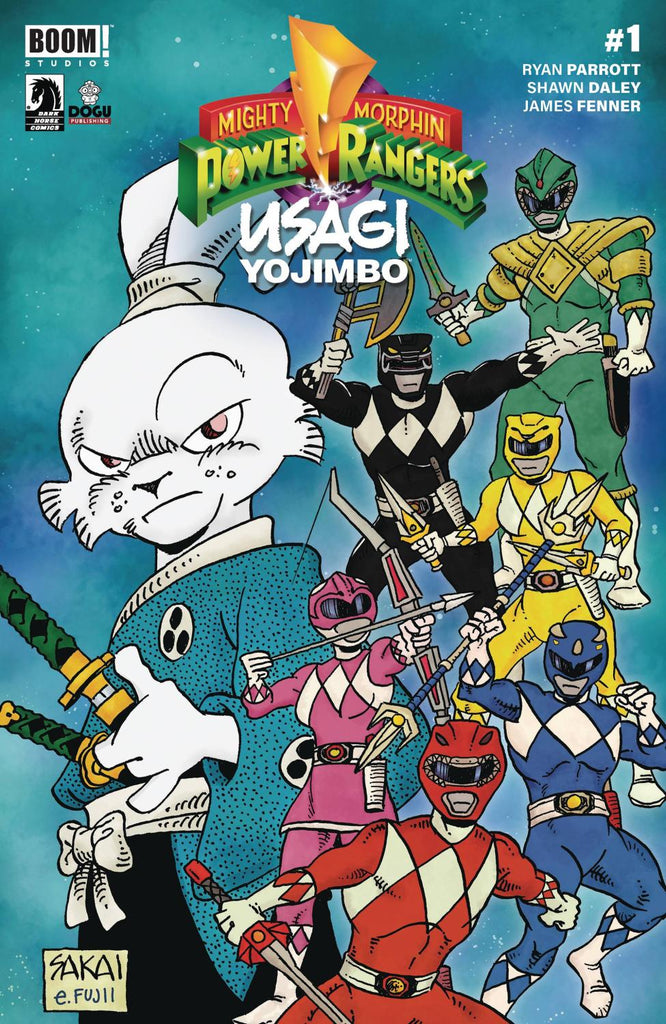 MIGHTY MORPHIN POWER RANGERS USAGI YOJIMBO #1 CVR B SAKAI C