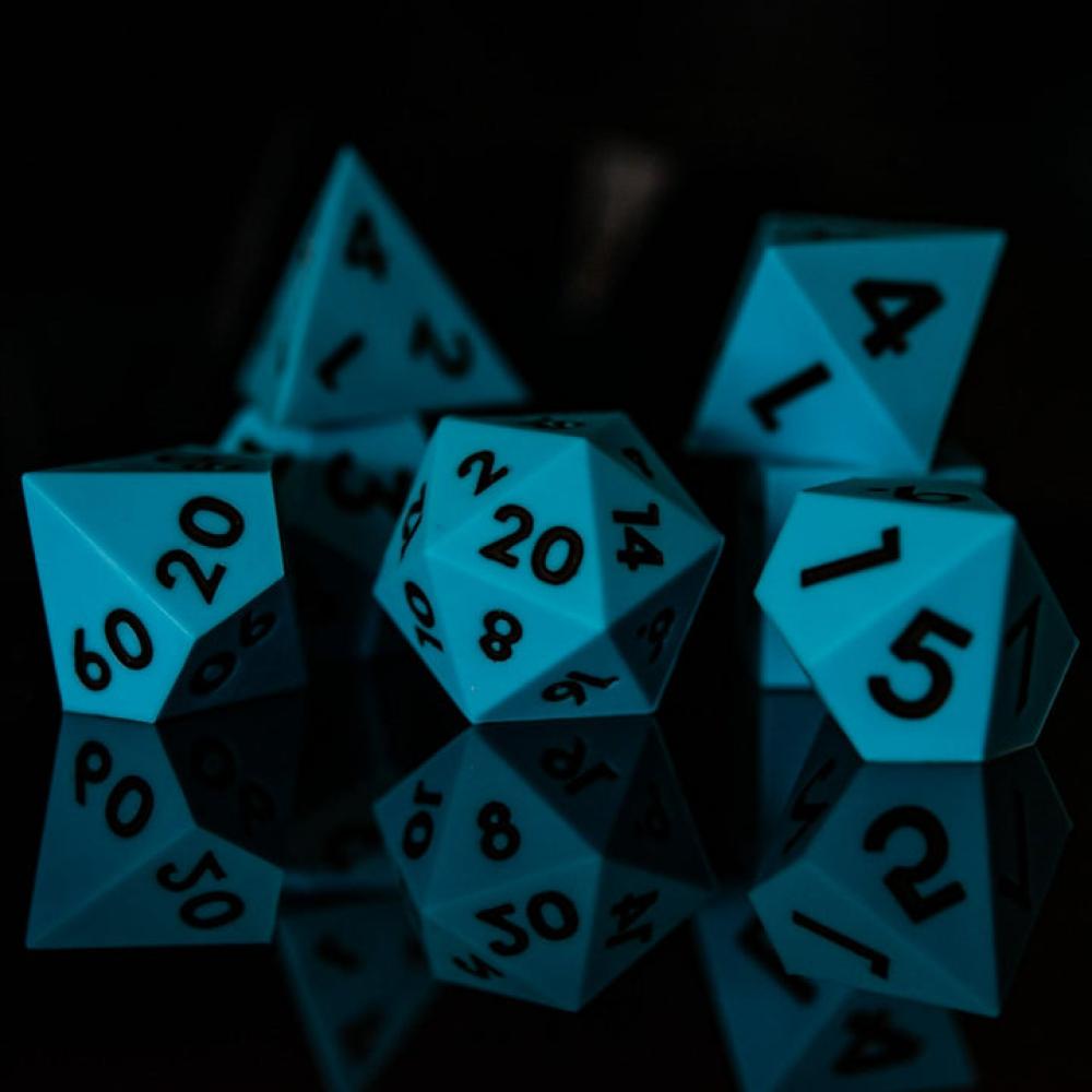 Ice Blue Silicone Dice Set