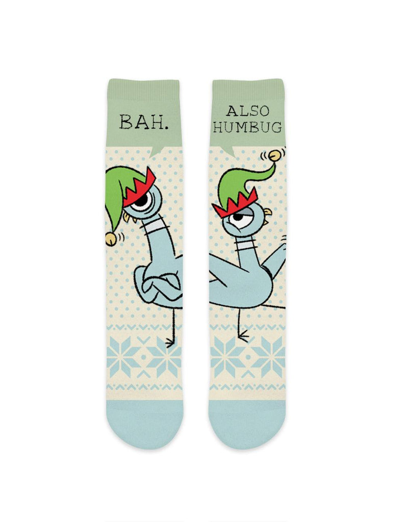 DONT LET THE PIGEON DRIVE THE SLEIGH COZY SOCKS - SMALL