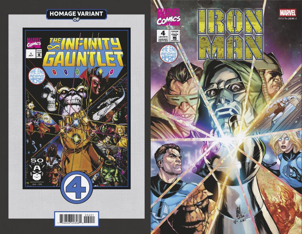 IRON MAN #4 STEFANO CASELLI FANTASTIC FOUR HOMAGE VAR CVR E