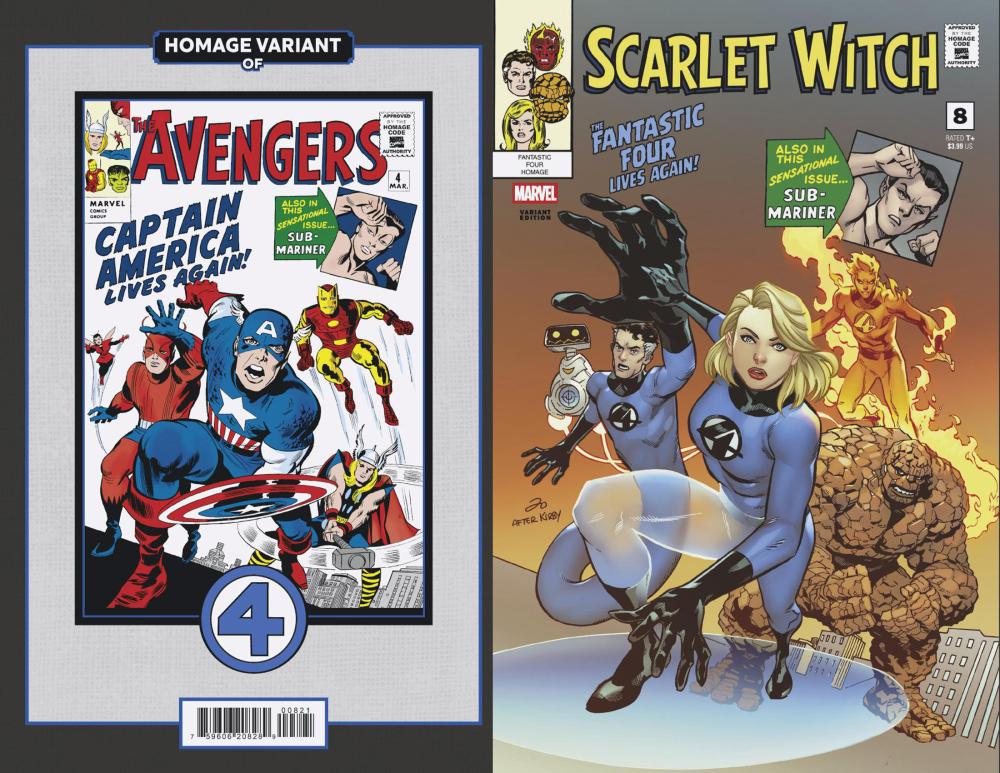 SCARLET WITCH #8 MARCUS TO FANTASTIC FOUR HOMAGE VAR CVR B