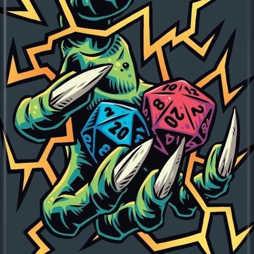 Dnd Skeleton Hand with Dice Magnet