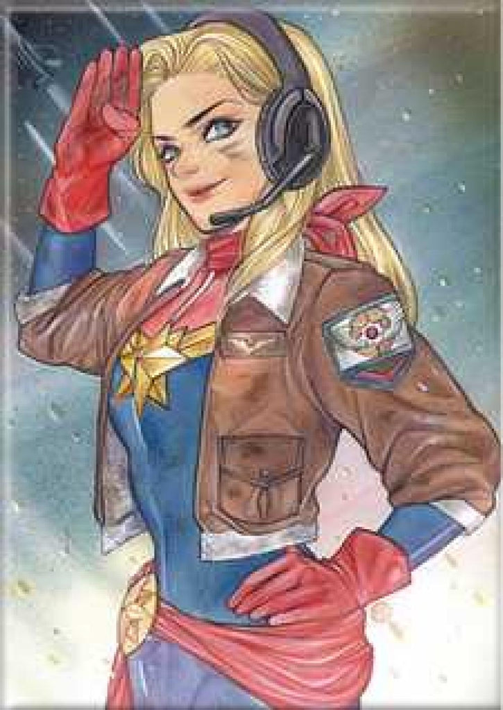 Captain Marvel Peach Momoko Magnet