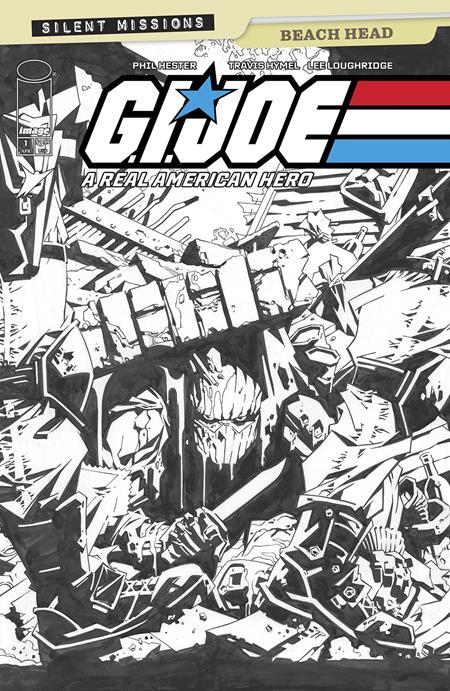 GI JOE A REAL AMERICAN HERO BEACH HEAD #1 ONE SHOT CVR C INC 1:10 PHIL HESTER BANDW VAR 1:10 INCV