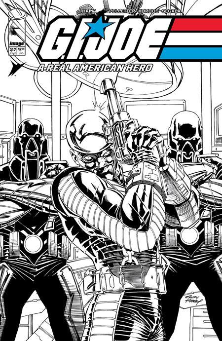 GI JOE A REAL AMERICAN HERO #317 CVR B ANDY KUBERT BW VAR