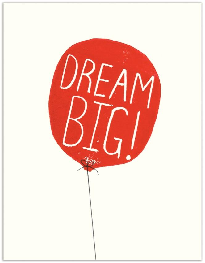 Red Balloon Dream Big Card