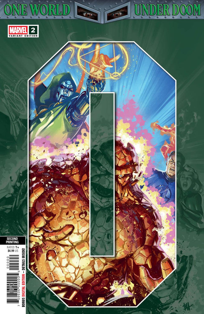 ONE WORLD UNDER DOOM #2 BEN HARVEY 2ND PRINTING VAR CVR H