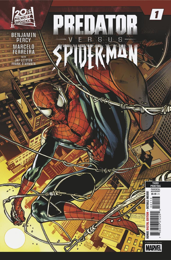 PREDATOR VS SPIDER-MAN #1 MARCELO FERREIRA 3RD PRINTING VAR CVR A