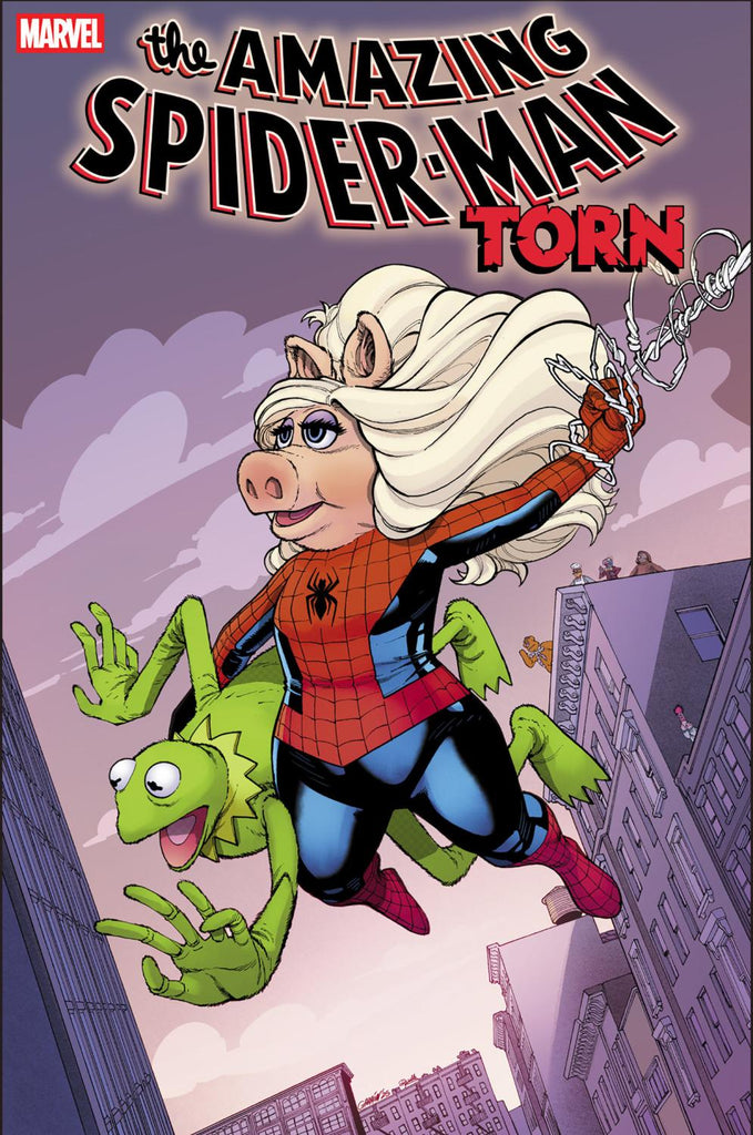 AMAZING SPIDER-MAN TORN #1 JAVIER GARRON MUPPETS VAR CVR E