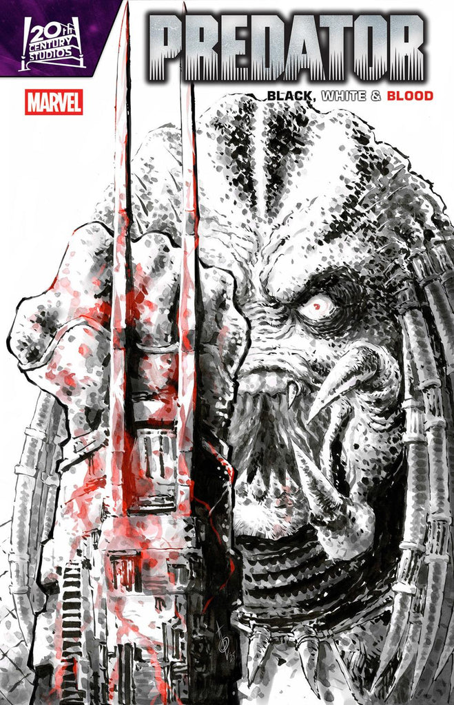 PREDATOR BLACK WHITE AND BLOOD #3 ALAN QUAH VAR 1:25 INCV