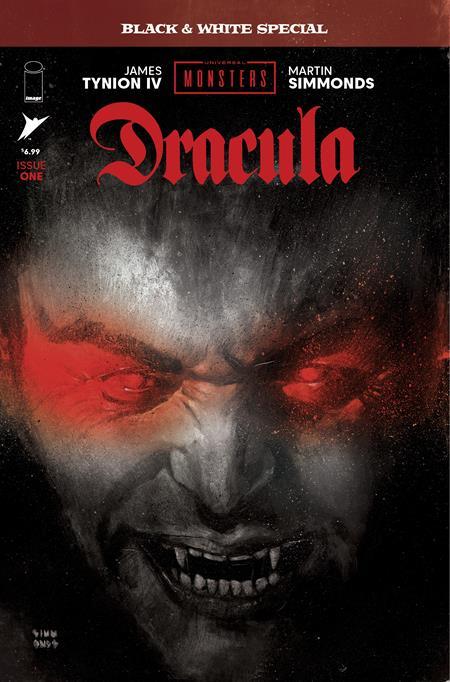UNIVERSAL MONSTERS DRACULA BLACK AND WHITE SPECIAL #1 CVR A MARTIN SIMMONDS OF 2