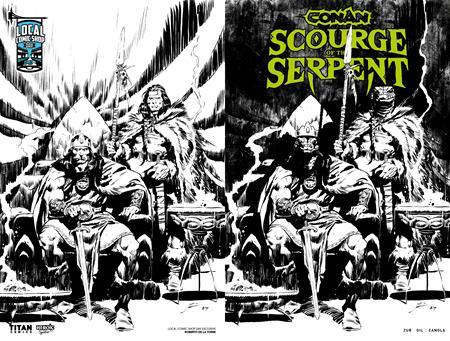 CONAN THE BARBARIAN SCOURGE OF THE SERPENT #1 CVR J ROBERTO DE LA TORRE LCSD EXCLUSIVE INKS WRAPAROUND VAR OF 4