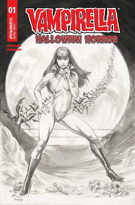 VAMPIRELLA HALLOWEEN HORROR #1 CVR R INC 1:7 BUZZ LINE ART FOIL FOC BONUS VAR 1:7 INCV