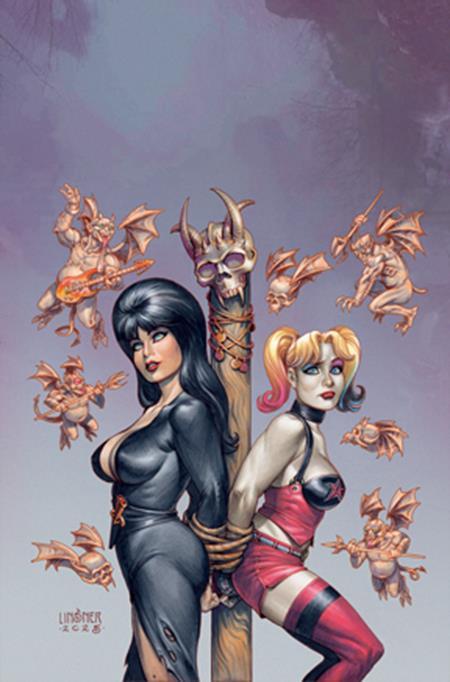 HARLEY QUINN X ELVIRA #2 CVR Q INC 1:20 JOSEPH MICHAEL LINSNER VIRGIN VAR 1:20 INCV
