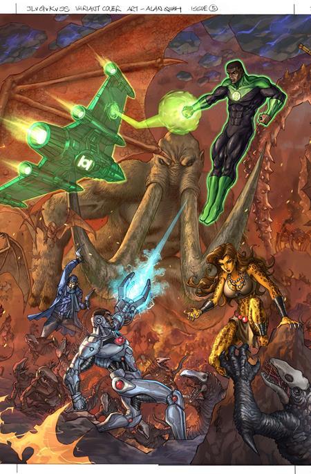 JUSTICE LEAGUE VS GODZILLA VS KONG 2 #5 CVR B ALAN QUAH CARD STOCK VAR OF 7