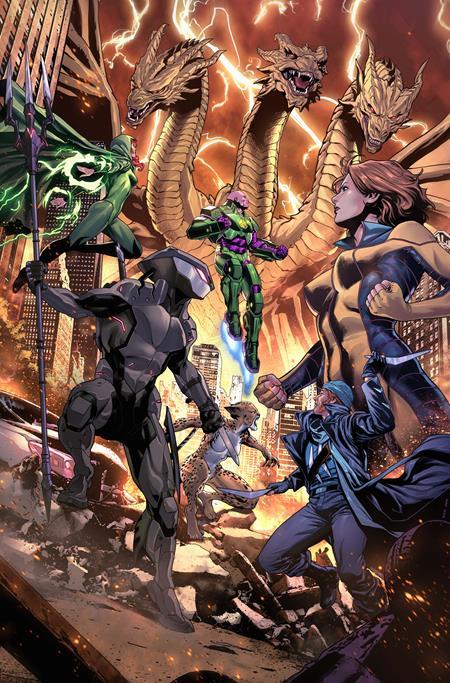 JUSTICE LEAGUE VS GODZILLA VS KONG 2 #5 CVR C LUCAS MEYER CARD STOCK VAR OF 7