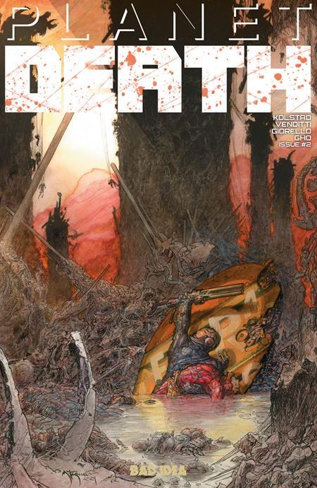 PLANET DEATH #2 CVR E INC 1:100 MICHAEL WM KALUTA VAR OF 4 1:100 INCV