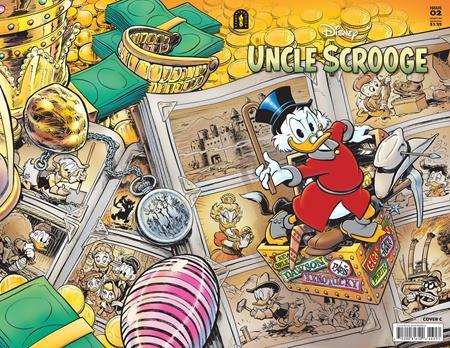 UNCLE SCROOGE FLINTHEART GLOMGOLDS SINISTER SECRET #2 CVR C INC 1:10 ARLID MIDTHUN WRAPAROUND VAR OF 3 1:10 INCV