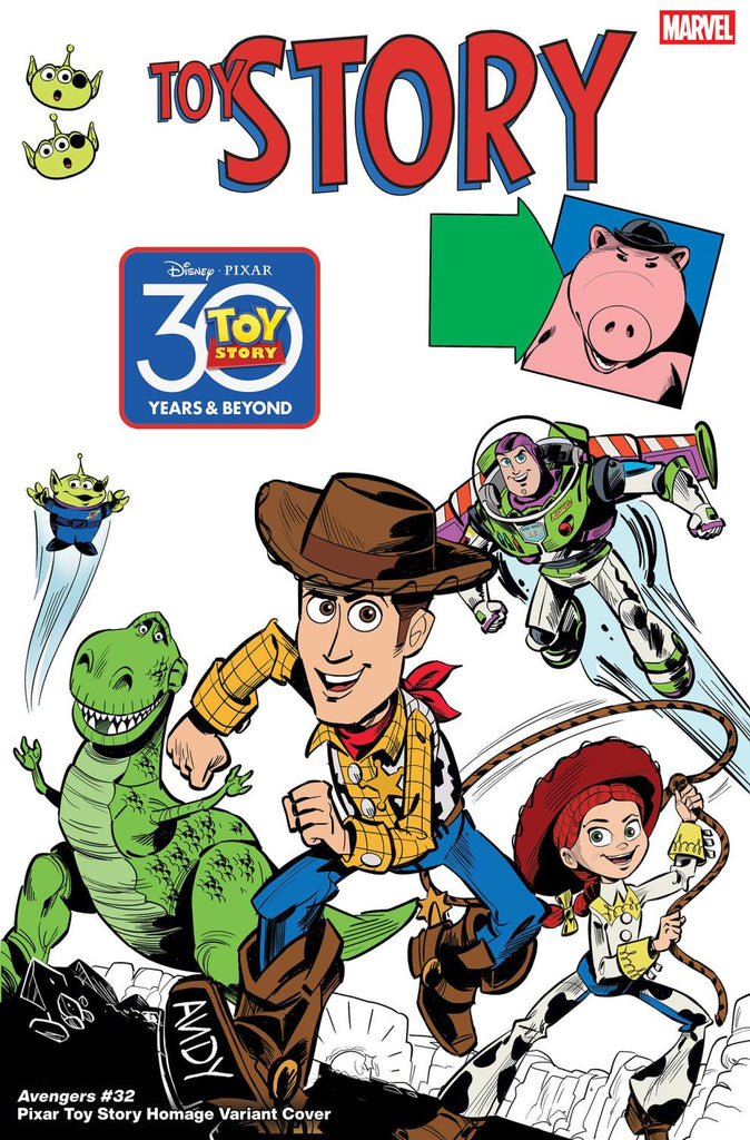AVENGERS #32 MARCO FORCELLONI PIXAR TOY STORY HOMAGE VAR CVR E