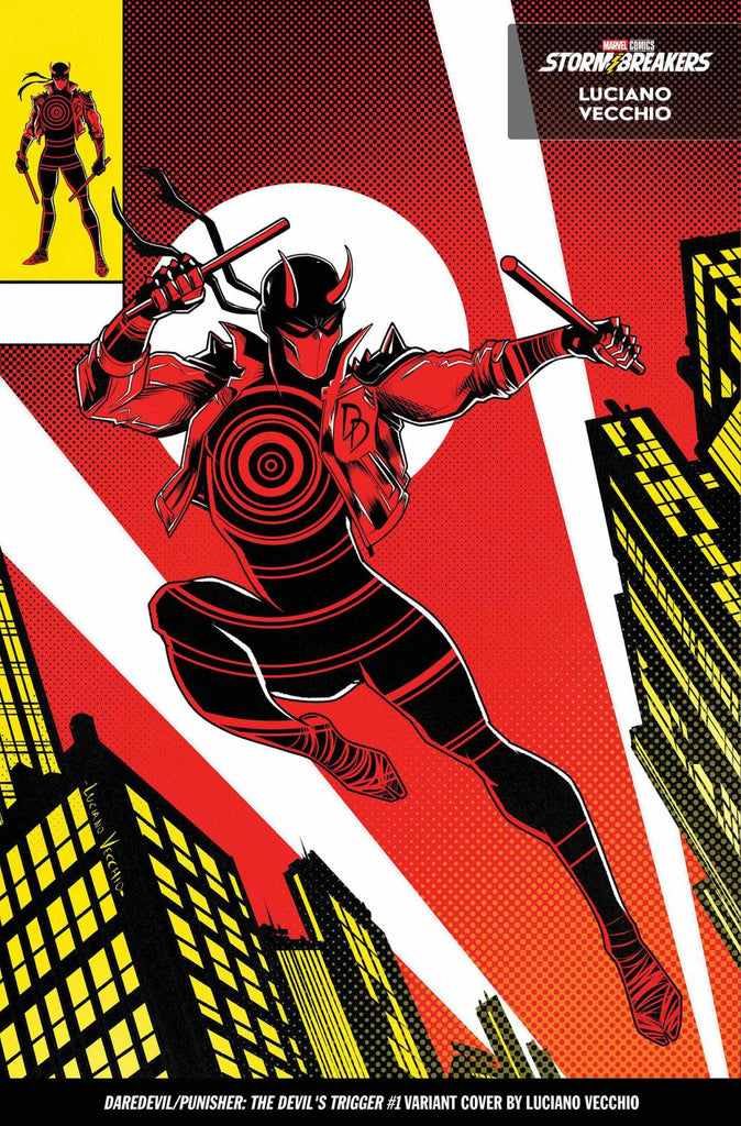 DAREDEVIL PUNISHER THE DEVILS TRIGGER #1 LUCIANO VECCHIO FROM THE CHAOS A COSTUME VAR CVR C