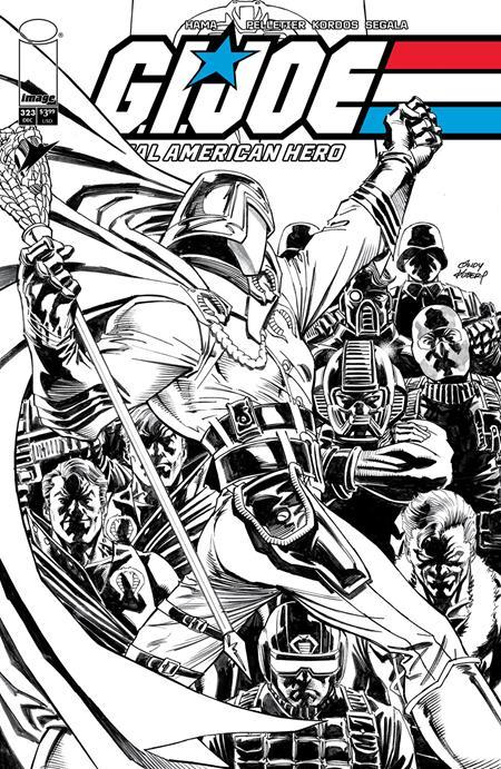 GI JOE A REAL AMERICAN HERO #323 CVR B ANDY KUBERT BW VAR