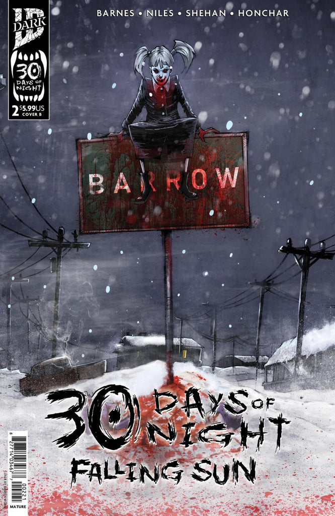 30 DAYS OF NIGHT FALLING SUN #2 VAR B DAMIEN WORM CVR B