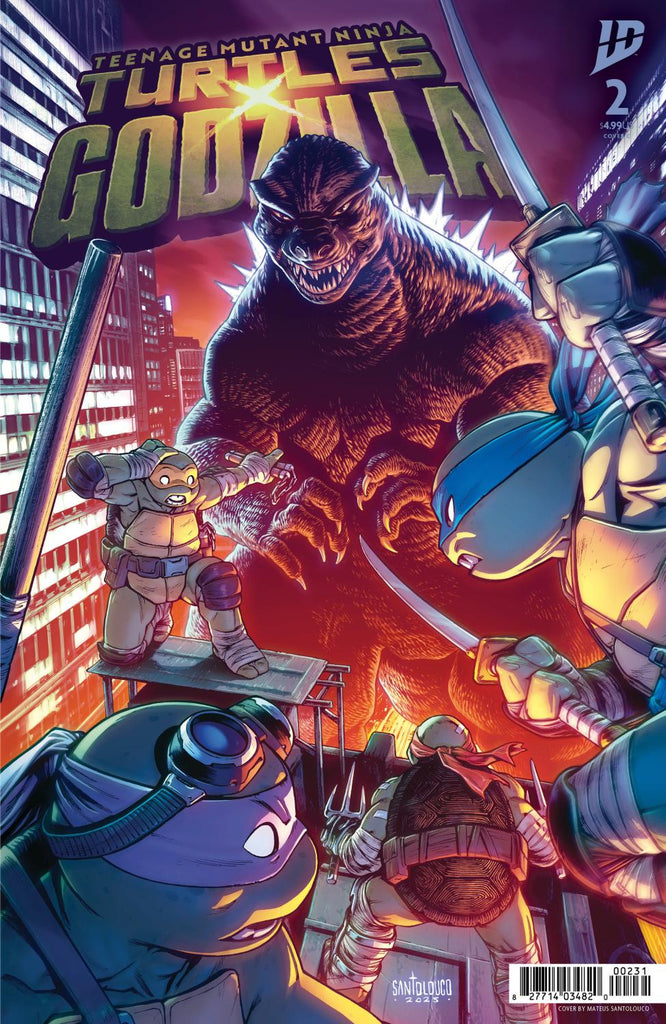 TEENAGE MUTANT NINJA TURTLES X GODZILLA #2 VAR C SANTOLOUCO CVR C