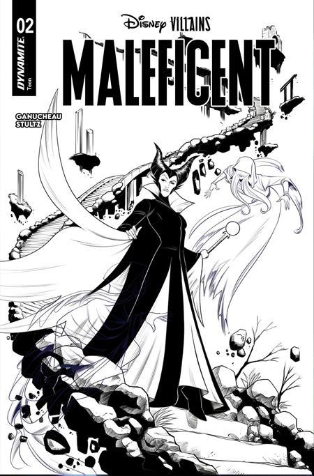 DISNEY VILLAINS MALEFICENT #2 CVR I INC 1:5 ROBERT QUINN LINE ART FOC BONUS VAR 1:5 INCV