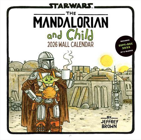 STAR WARS THE MANDALORIAN AND CHILD 2026 WALL CALENDAR
