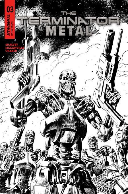 TERMINATOR METAL #3 CVR J INC 1:5 PAOLO ANTIGA LINE ART FOC BONUS VAR CVR 1:5 INCV