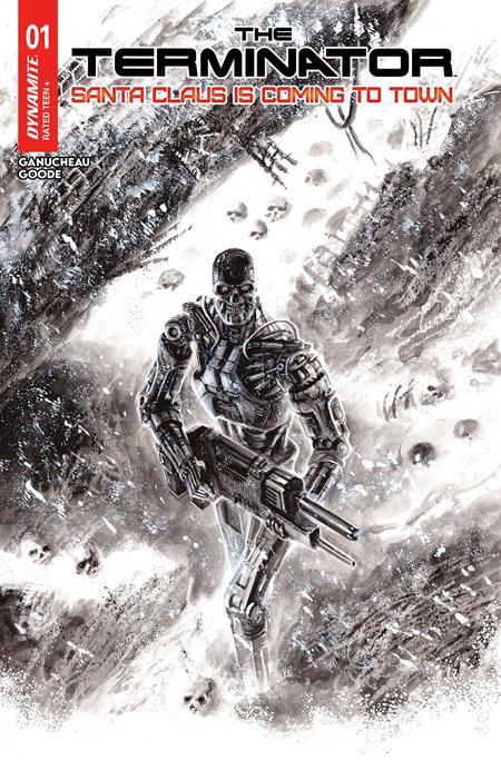 TERMINATOR SANTA CLAUS IS COMING TO TOWN #1 ONE SHOT CVR J INC 1:5 FRANCESCO BIAGINI LINE ART FOC BONUS VAR CVR 1:5 INCV